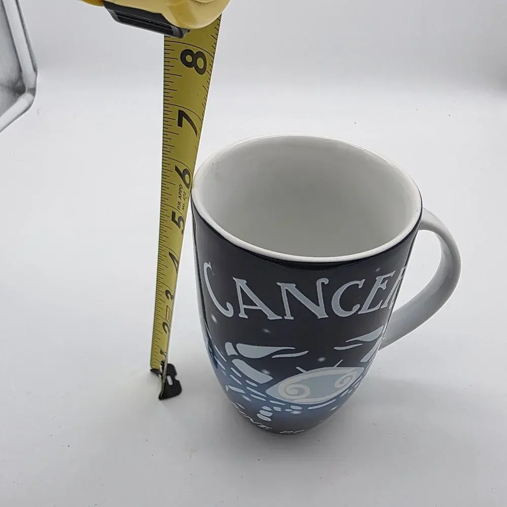 Coventry Cancer Zodiac Mug 18oz Tall Porcelain Astrology Horoscope Blue Crab